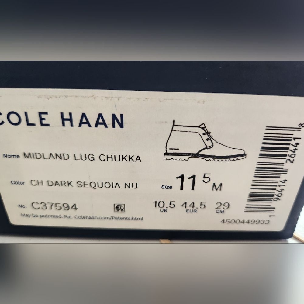 New! Cole Haan Midland Chukka Leather Boot Men's 11.5 - Picture 2 of 5